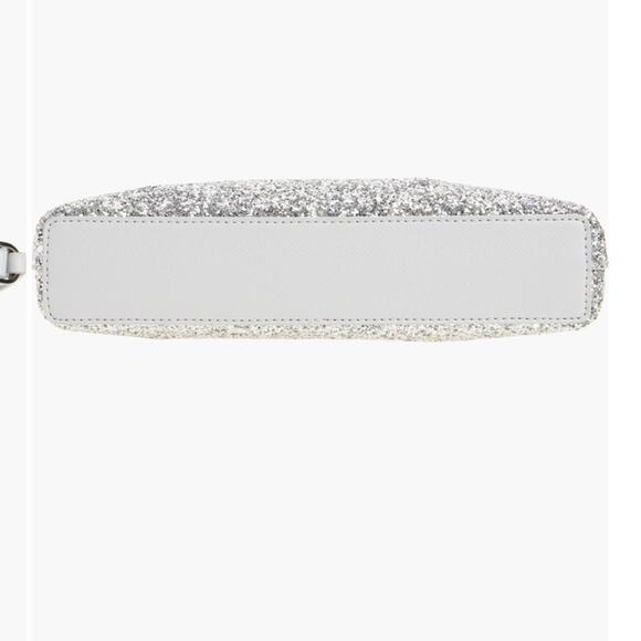 Kate Spade New York Flash Silver Crossbody Sparkled Glitter Leather Bag Chic NWT - Picture 6 of 10